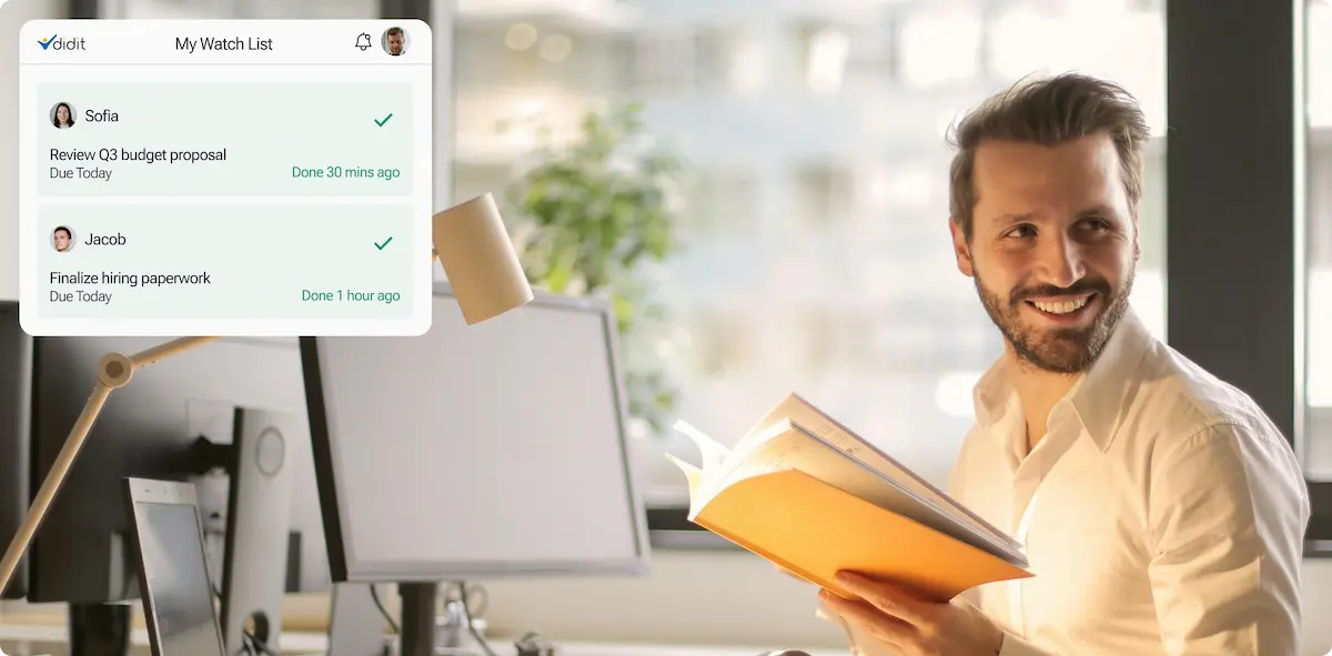 a business owner seeing messages from the Didit app